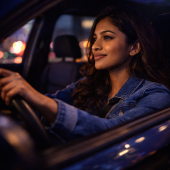 Check-in app for driving home late alone