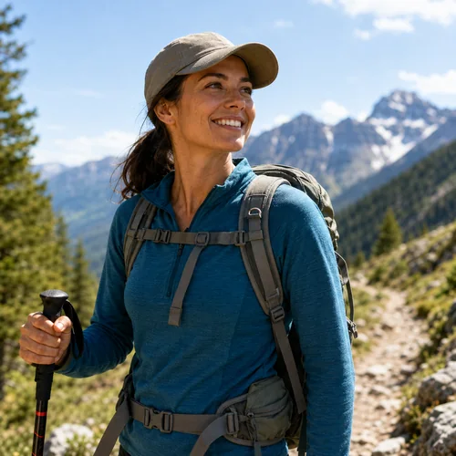 Woman hiking
